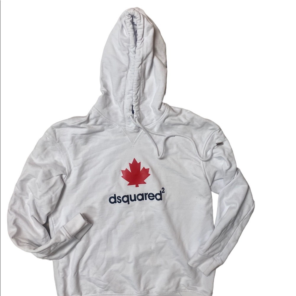 DSquared2 white hooded sweatshirt Large